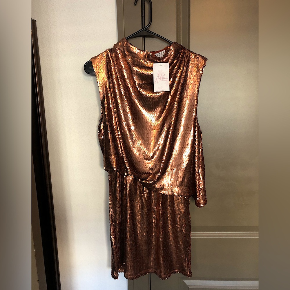 Copper Sequin Dress